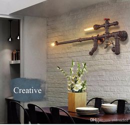 Loft industriel led appliques murales tuyau d'eau appliques murales pistolet pour Restaurant/Bar/allée/couloir/balcon Vintage Home Dec Lighting