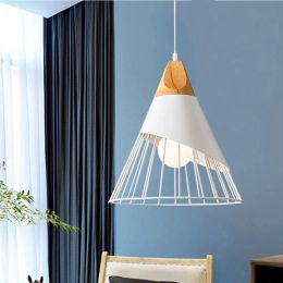 Lámpara colgante moderna de madera de madera nórdica colgante accesorio de iluminación de la cocina de la lámpara industrial sala de estar luminaria