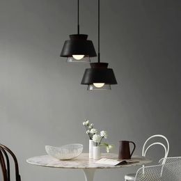Lámpara colgante de cristal y hierro Vintage para Loft, candelabro decorativo de metal para restaurante, cafetería, pasillo, bar, escritorio, estudio, 240314