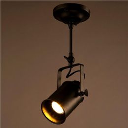 Loft Vintage rails d'éclairage LED en fer forgé plafonniers vêtements barre projecteur industriel Style américain tige Spot Lighting290c