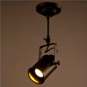 Loft Vintage LED -spoorlichten Smeedijzeren plafondlampen Kleding Bar Spotlight Industrial American Style Rod Spot Lighting 3013