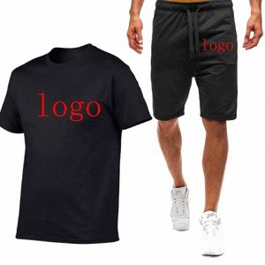 Logo Customizati 2022 Hommes Nouveau Casual Fiable Imprimer 2 PCS Sweat Shorts Manches T-shirts Shorts Sportswear Survêtements Costumes F6uP #