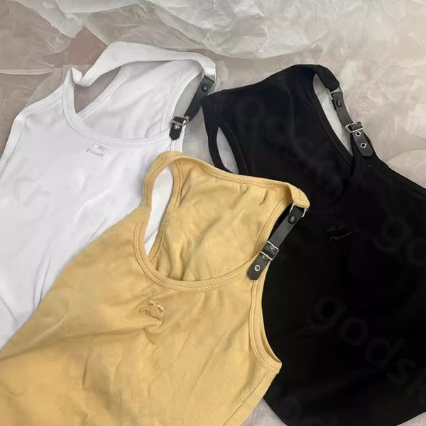 LOGOTO Bordado Tank Tour Women Fashion Summer Fin Store Vest Sexy Simple Corts Tops