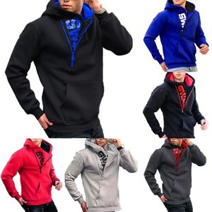 LOGO Sweat-shirts européens et américains tendance pull en peluche Sweats à capuche pour hommes sweat à capuche avec fermeture à glissière latérale