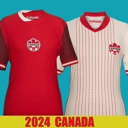 2024 Canada Soccer Jerseys Men Kids Kit Uniform Nationaal Team Davies J.David 24 25 Ugbo Larin Cavallini Millar Eustaquio Football Shirts