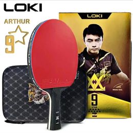 Loki 9 étoiles Table Tennis Racket Professional 52 Carbon 6789 Ping Pong Paddle Ultra Offensive avec caoutchouc collant 240524