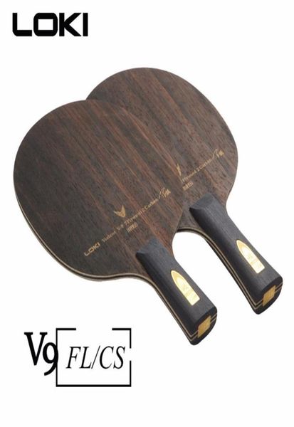 LOKI V9 Hoja de paleta de tenis de mesa de carbono de ébano profesional 9 capas Bate de ping pong para hoja de ping pong de arco ofensivo C18112001241G9221512