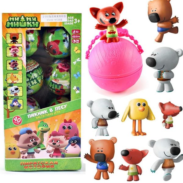 Lol Surprise Egg Doll Mimi Bear Toys pour collecter des poupées renaiss réalistes lol poupée en balle pour les enfants 8pcs Set Oeuf Gift Box Pac206V