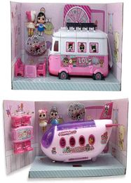 LOL Surprise Original House Dolls Airplane Toys Anime Figures Plane Model Collection Diy Toy Girl Birthday Gifts7050777