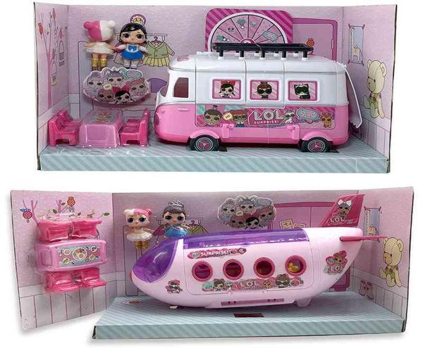 LOL surprise House Original Dolls Airplane Toys Figures d'anime Collection Plane Collection de bricolage Toy Girl Cadeaux d'anniversaire 6652003