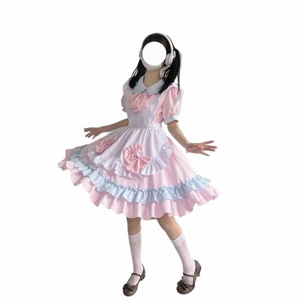 Loli Maid Uniforme Rose Cat Maid Costume Cos Anime Character Performance Lolita Soft Girl Dr U2yM #