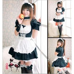 lolita mode Japanse anime eva cosplay maid fancy jurk Halloween kerstkostuum sexy dames kanten jurken zwart