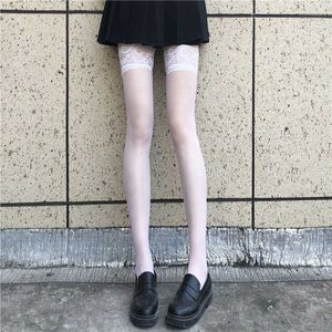 Lolita kanten knie lengte sokken voor dames pittige meisjes nachtclub jk zomer dunne witte kousen 7VVF