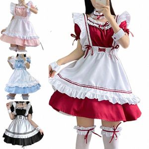 Lolita Maid Dr Filles Femmes Belle Maid Cosplay Anime Costumes Lolita Dres Café Waitr Maid Outfit Halen Costume Y9KB #