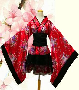 Robe de femme de chambre Lolita japonaise Yukata Sakura Sexy Kinomoto femmes Meidofuku Kimono Anime Cosplay Costume Halloween Costumes pour femmes7167542