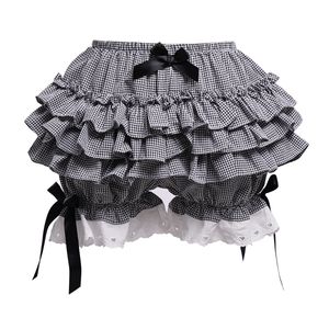 Lolita – Shorts à volants pour femmes et filles, pantalons en coton, Bloomers Kawaii, pantalons courts mignons et sûrs