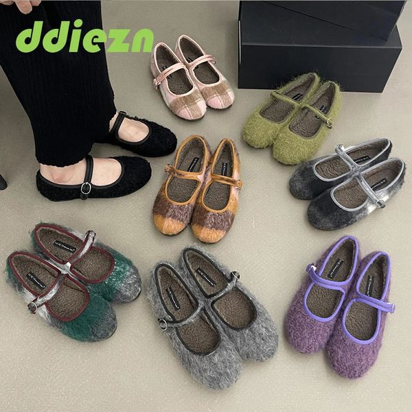 Lolita Femmes 747 Ballet Casual Ballet Dames Boucle chaussures à la mode Round Toe Elegant Female Flats Chaussures 240223 566