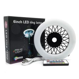 Lomint Hookah LED Ring Light Recargable RGB Colorida Lámpara de shisha Rejilla Redonda de accesorios para fumar accesorios para fumar L012 240429