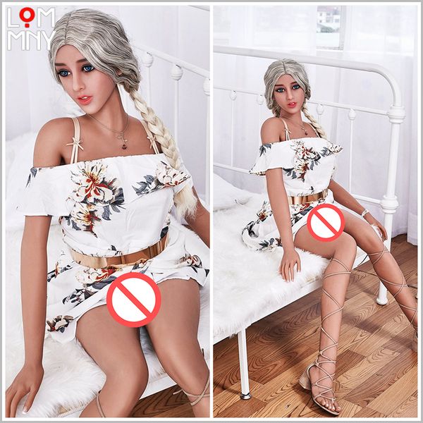 LOMMNY-168cm Realista Real Silicona Sex Doll Soft Breast Vagian Anus Adult Metal size love sexy ture