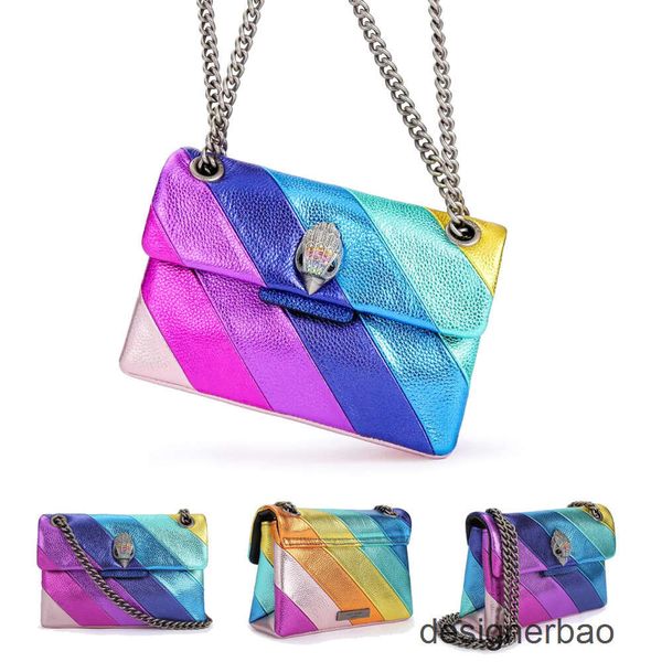 London Rainbow Genuino Geiger Bolso Bolso de cuero Lujo Mini Kurt Monedero Diseñador Mujer Hombre Rayas Hombro Moda Embrague Tote Crossbody