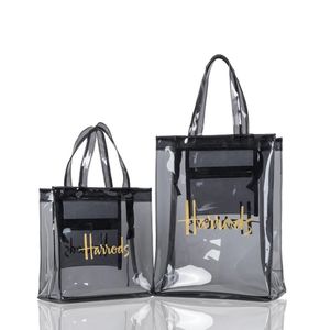 Einkaufstasche aus durchsichtigem PVC im London-Stil, umweltfreundliche, charakteristische, transparente Shopper-Handtasche und Fitnessstudio-Damen-Arbeitsgeldbörsen für den Strand 231226