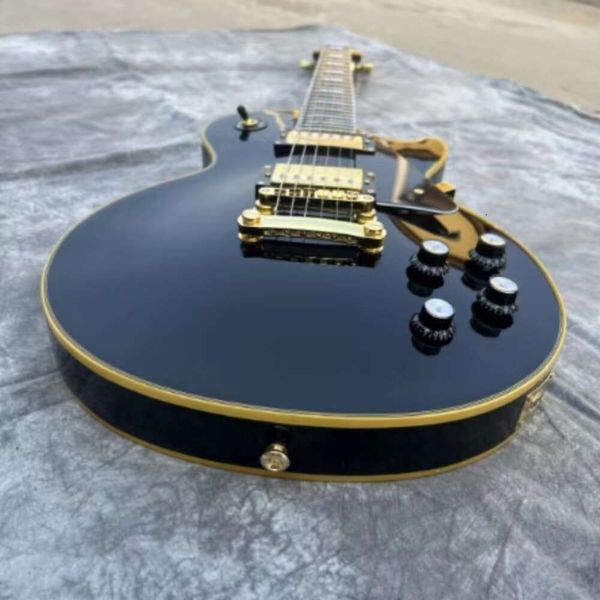 Guitar Lonely Rock Factory Ventes directes, carte noire Edge Yellow LP Guitare électrique, excellente sensation, assurance qualité, navire gratuit