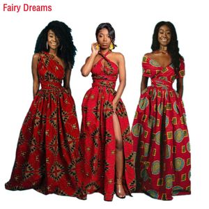 Lange Afrikaanse Jurk Vrouwen Traditionele Kleding Dashiki Ankara Zomer Maxi Zonnejurk Elegante Mode Casual Multiple Wear 240309