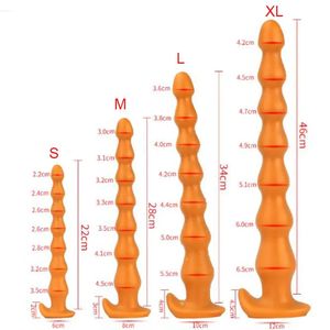 Lange Anale Plug Dildo Pull Bead Buttplug Speeltjes Voor Vrouwen/Mannen Masturbators Siliconen Anale Speeltjes Echte Butt Plug anus Plu Sexshop 240126