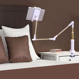 Lange arm tablet Notebook Standhouder 4 tot 12 inch Lazy Bed Desk Telefoon Tablet Ondersteuning Mount 360 graden Clip Bracket voor iPad