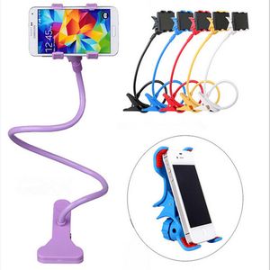 Brazo largo Soporte para teléfono universal Clips Cama Escritorio Moblie Soporte Flexible Extensible Soporte perezoso Soporte Girar 360 grados para teléfono inteligente