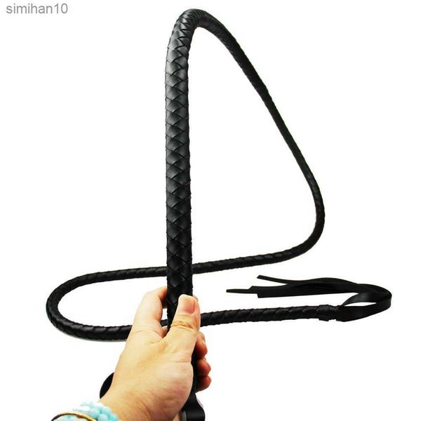 Long bdsm Whip bondage érotique équitation cheval récolte chasse fétiche cuir fessée pagaie poney jouer Flogger sex toys pour couples L230518