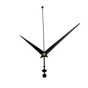 Mécanisme de mouvement d'horloge à Quartz noir Long, mains en métal, bras pointeurs pour bricolage, accessoires de réparation d'horloge murale 286f