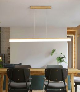 Candelabro largo LED restaurante lámparas moderno minimalista creativo bar estudio aula rectangular oficina sala de estar luces