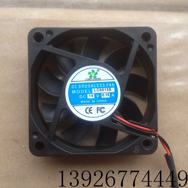 Ventilateur de refroidissement à 2 fils, long changement lc6015s 12v 14v 0 15a 606015mm