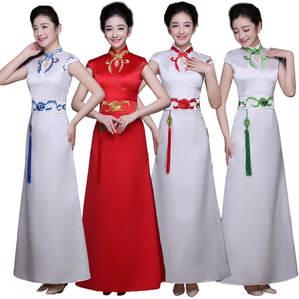 Robes urbaines sexy longue robe Cheongsam mode robe de style chinois femmes été Qipao Slim robes de soirée dame élégante banquet robe