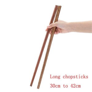 Long Chopsticks Noodles Fried Pot Chinese Style Wooden wood noodle chop stick kitchen chafing dish Public bamboo chopsticks 220727