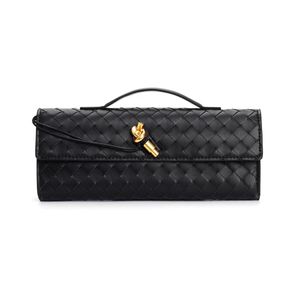 Longue pochette Andiamo poignée tissage sacs tressé en métal tricot sac à bandoulière avec poignée Botega Veneta sac carré tresse sacs à bandoulière dame messager rabat Baguette femmes