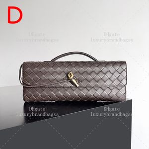 Bolso de mano largo con asa Bolso de noche de diseñador Bolso de diseñador de 31 cm para mujer Bolso Intrecciato Monedero de piel de cordero 10A Cartera larga de calidad de espejo B123V con caja