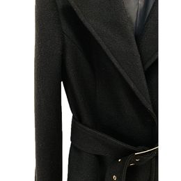 Veste en laine de créateur long manteau, trench trench couche couche à manches longues ceinture coton laine de laine de coton couleurs de couleur solide slim noir s 2xl trench trench coat