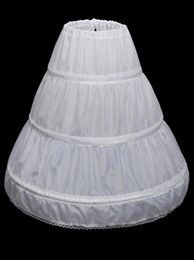 Lange crinoline Kinderen Petticoat Rockabilly Underskirt Crinoline For Kids Flower Girl Petticoat Jupon Enfant Real Two Hoops6063359