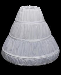 Lange crinoline Kinderen Petticoat Rockabilly Underskirt Crinoline For Kids Flower Girl Petticoat Jupon Enfant Real Two Hoops9119150