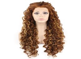 Perruque Lace Front Wig 1385225, cheveux longs et bouclés, Auburn, en Fiber résistante à la chaleur