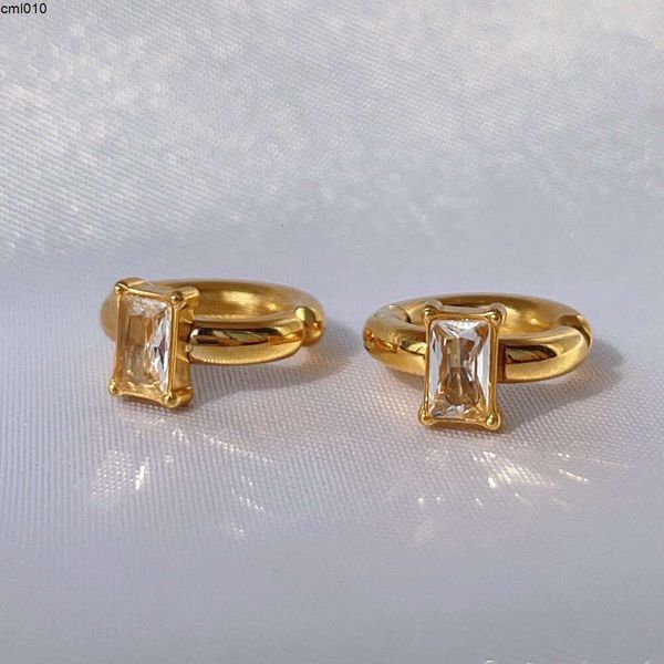 Long Diamond Internet Celebridades retro Retro Cool Titanium Steel Titanium Gold Joya Simple and Luxurious Girl Jewelry Pendientes de personalidad CXOJ