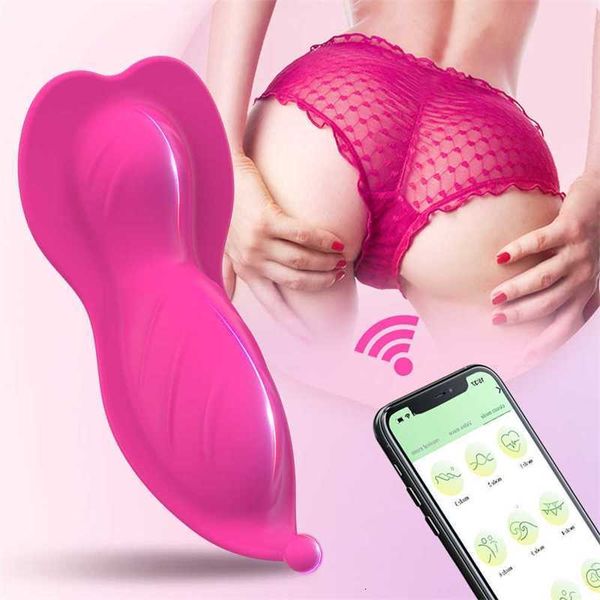 Vibrador potente con Control por aplicación de larga distancia para mujer, bragas con Bluetooth, estimulador de clítoris y punto g, Sexy