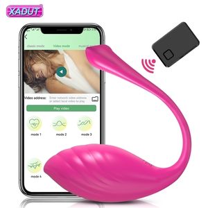 Lange afstandscontrole app Bluetooth vrouwelijke vibrator voor vrouwen clitoris stimulator draadloze dildo love ei sex speelgoed voor volwassenen 220817