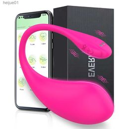 Control de larga distancia APP Control Vagina Balls Wearable Bluetooth APP Vibrador para mujeres Punto G Vibradores Juguetes sexuales Huevo vibrante L230518
