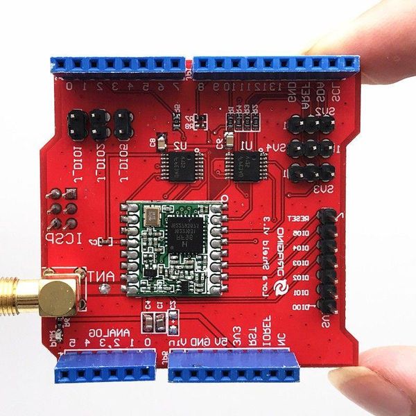 Envío gratuito de larga distancia inalámbrico 433/868/915 Mhz Lora para Mega2560, Duemilanove, Due Ulrih