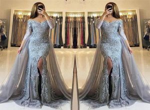 Lange elegante zeemeermin prom -jurken 2017 Nieuwe 34 Sweetheart Sweetheart Lace Formele jurken met lange mouwen voor avondjurken3781689
