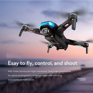Drone UAV quadrirotor pliable LS-38 longue endurance avec double caméra haute définition, photographie aérienne professionnelle, évitement d'obstacles à 360 °, caméra EIS.