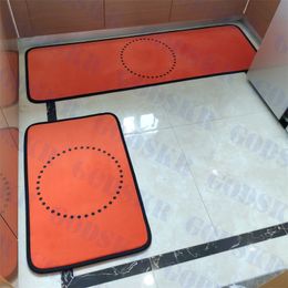 Lange vloermat Tweede stuk set oranje keukenmatten tapijt high -end badkameraccessoires